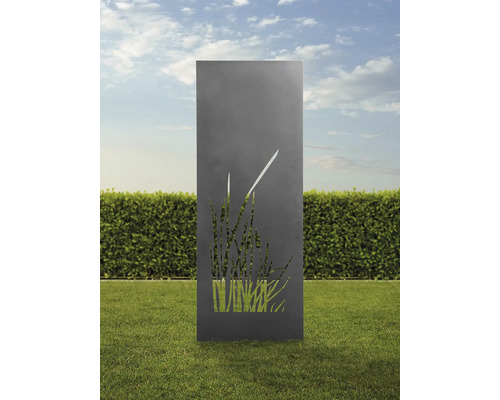 Sculpture de jardin décorative en métal avec motif d''herbe