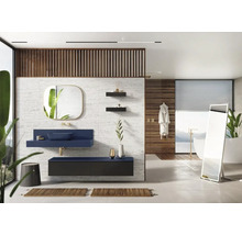 Panneau mural Jungborn 121x20x1.5 cm bleu marine mat