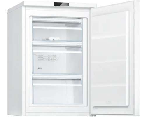 Congélateur armoire avec porte ouverte et tiroirs de congélation