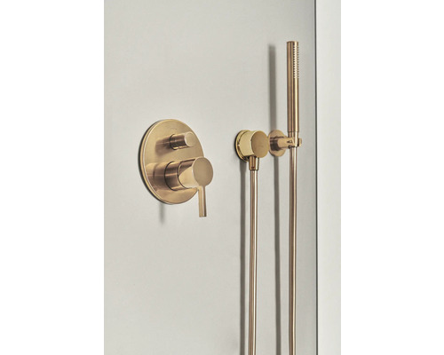 Robinet de douche encastré avec douchette et flexible de douche