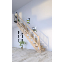 Escalier en bois avec rampe dans une pièce d''habitation