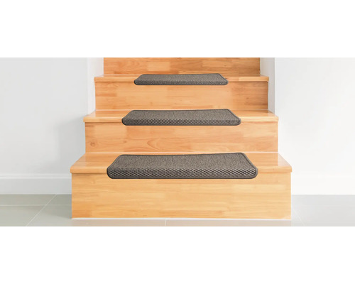 Escalier avec des tapis d''escalier en textile