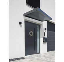 Modernes Haus mit Vordach, Haustür und Briefkasten