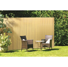 Clôture d''intimité dans le jardin avec mobilier de jardin