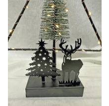 Dekorative Weihnachtsbeleuchtung mit Hirsch, Tannenbaum und LED-Lichtern