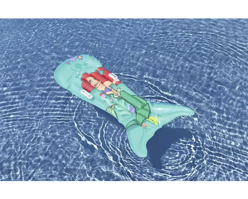 Matelas pneumatique gonflable motif sirène dans la piscine