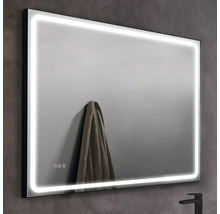 Miroir rectangulaire avec éclairage LED et serviette