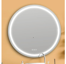 Miroir de salle de bain rond avec éclairage LED