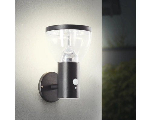 Leuchtende Wandleuchte mit Bewegungsmelder für den Aussenbereich