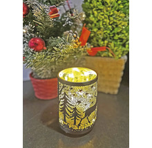 Windlicht mit Baummotiv als weihnachtliche Dekoration