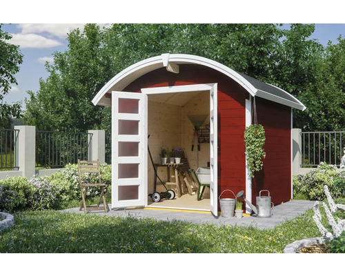 Abri de jardin SKAN HOLZ Delft avec plancher 290 x 310 cm rouge de Falun