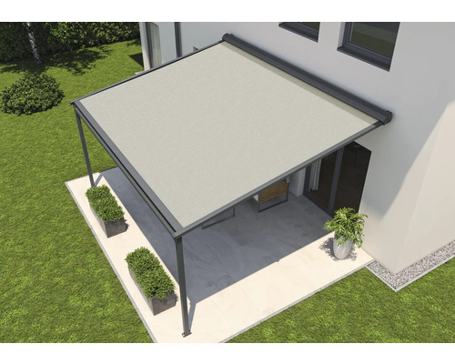 Terrassenüberdachung mit Markise und Aussenbereich
