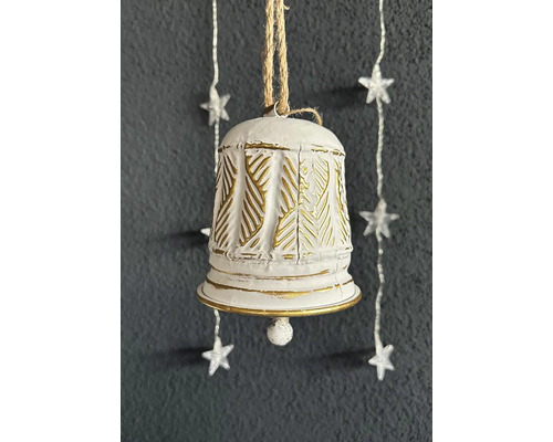 Glockenförmige Dekoration mit Seilaufhängung und Sternenlichterkette