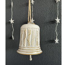 Glocke mit Aufhängung aus Naturfasern und Sternenlichterkette