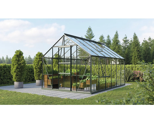 Serre Vitavia Meridian 1 9900 verre de sécurité trempé 3 mm 257x383 cm émeraude