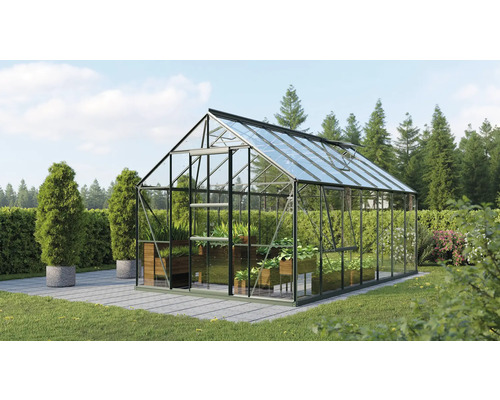 Serre Vitavia Meridian 1 11500 verre de sécurité trempé 3 mm 257x445 cm émeraude