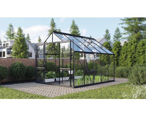 Serre Vitavia Meridian 2 8300 verre de sécurité trempé 3 mm 257x321 cm noir