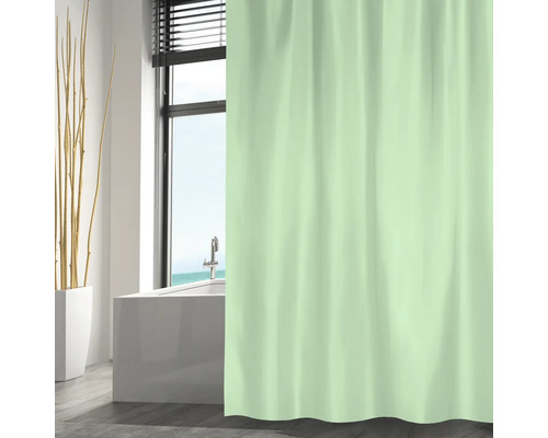 Rideau de douche MSV textile anti-moisissure 180 x 200 cm vert 149225