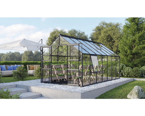 Serre Vitavia Meridian 2 11500 verre de sécurité trempé 3 mm 257x445 cm noir