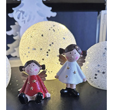 Figurines d''ange décoratives et boules lumineuses étoilées pour la période de Noël