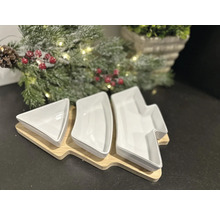 Weihnachtsbaumförmiges Servierset mit drei Schalen