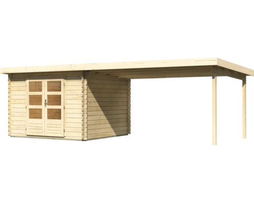 Abri de jardin en bois avec annexe