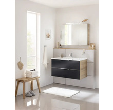Waschbecken mit Unterschrank FACKELMANN B.brillant BxHxT 100.1x57.2x50 cm Frontfarbe anthrazit 84037