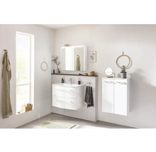 Armoire midi FACKELMANN Verona lxhxp 60.2x82.6x32 cm blanc blanc brillant haute brillance