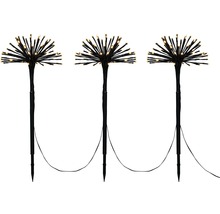 Trois piquets de jardin avec éclairage LED