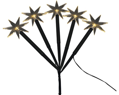 Sternengirlande mit fünf Lampen für den Aussenbereich