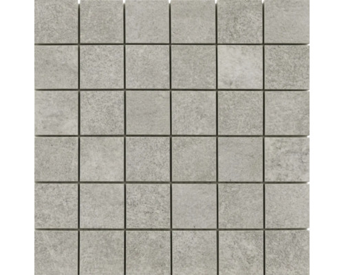 Mosaïque en grès cérame fin Grunge grey All in One 30x30 cm