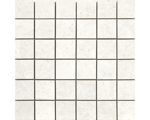 Mosaïque en grès cérame fin Grunge white All in One 30x30 cm Carreau de mosaïque en céramique