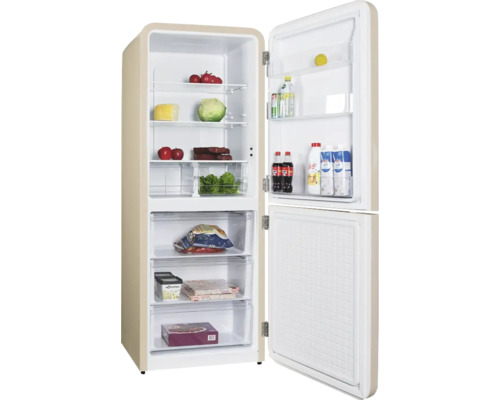 Réfrigérateur-congélateur Kibernetik KSTK401 Retro lxhxP 71x185x70 cm beige