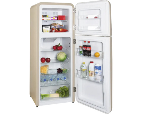 Réfrigérateur-congélateur Kibernetik KSTK253 Retro lxhxp 60.2x152.2x64 cm beige