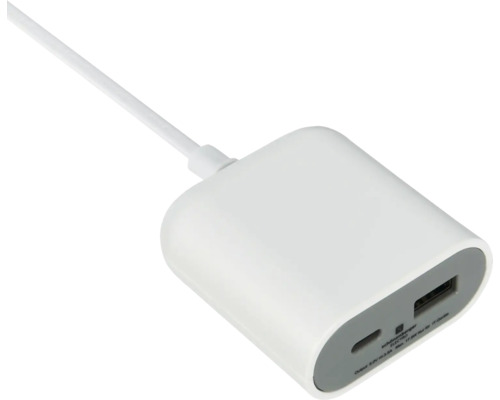 Weisses USB-Netzteil mit Kabel