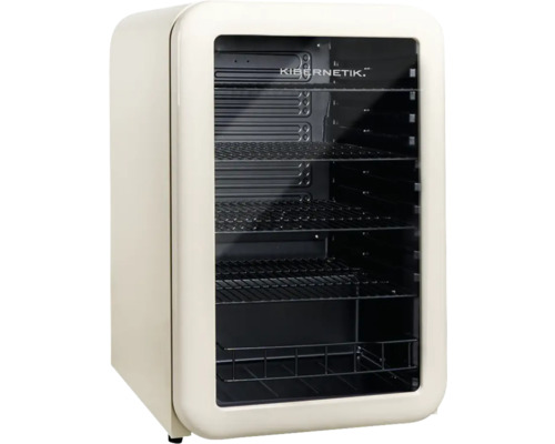 Réfrigérateur pour boissons Kibernetik RKS130 Retro lxhxP 55x83.5x55 cm beige Mini-réfrigérateur Kibernetik avec étagères