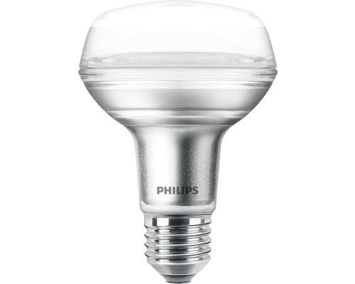 Ampoule à réflecteur LED R80 transparente E27/4W(60W) 345 lm 2700 K blanc chaud Lampe à réflecteur Philips