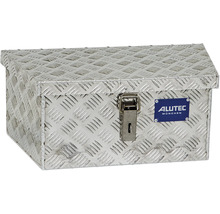 Werkzeugkiste aus Aluminium mit Riffelblechmuster und Verschluss