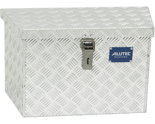 Werkzeugkiste aus Aluminium mit Riffelblechmuster und Verschluss