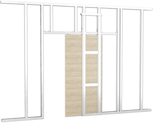 Knauf Pocket Kit Easy Schiebetürsystem teilweise vormontiert für CW 75 mm Installation einer Schiebetür in einem Metallrahmen