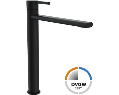 Robinet de lavabo pour vasque à poser Jungborn LAMBDA certifié DVGW noir mat