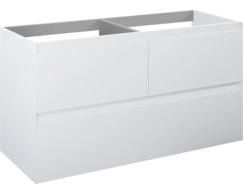 Meuble sous lavabo Jungborn DECEM lxhxp 120 x 63,5 x 45,8 cm blanc mat