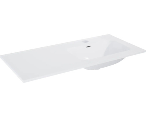 Lavabo en céramique Jungborn tablette à gauche 101x46 cm blanc hautement brillant