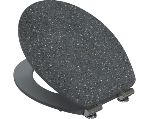 Abattant de WC avec décor en pierre et fermeture amortie