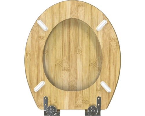 Abattant de WC en bambou avec fixation