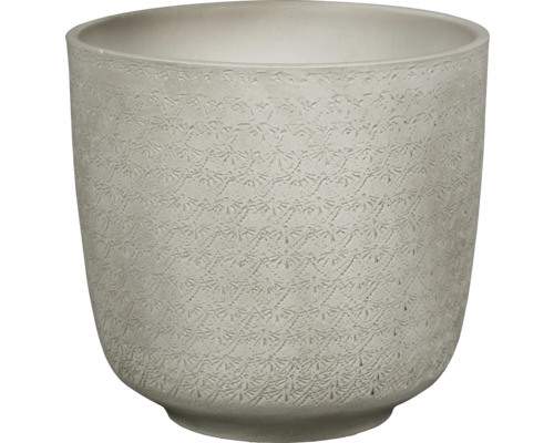 Cache pot Vichy Ø 15 H 13 cm blanc