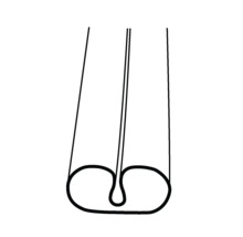 Querschnitt eines Dichtprofils mit Dichtlippe