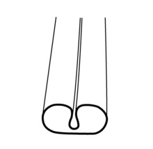 Querschnitt eines Dichtprofils mit Doppellippe