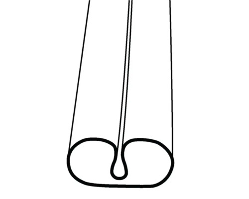 Skizze einer Fensterdichtung mit zwei Kammern