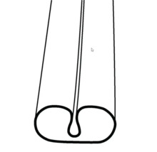 Schema eines Doppellippenprofils mit Dichtung